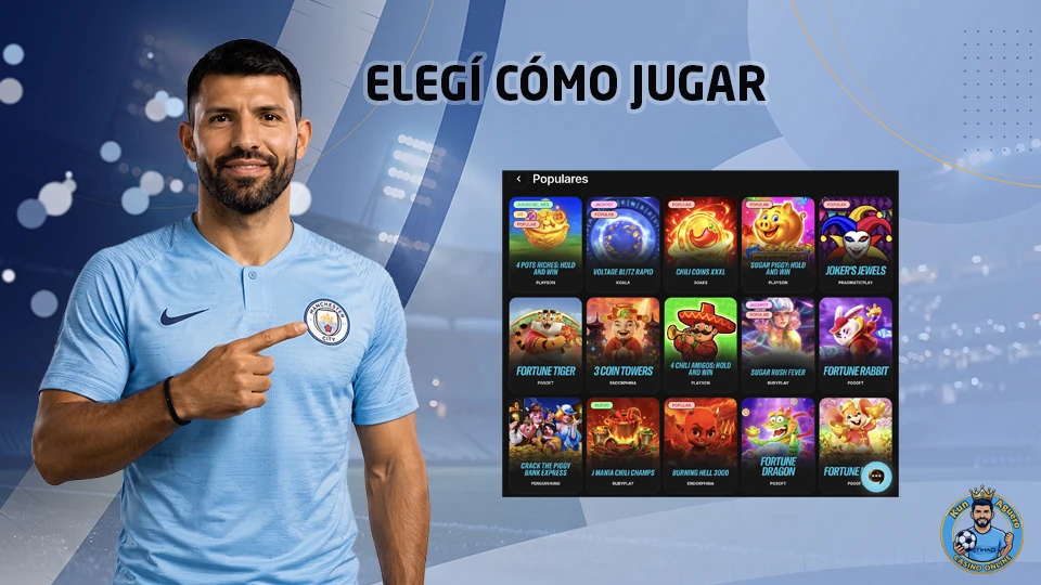 Tragamonedas, crupier en vivo y crash del catálogo de Casino Kun Aguero